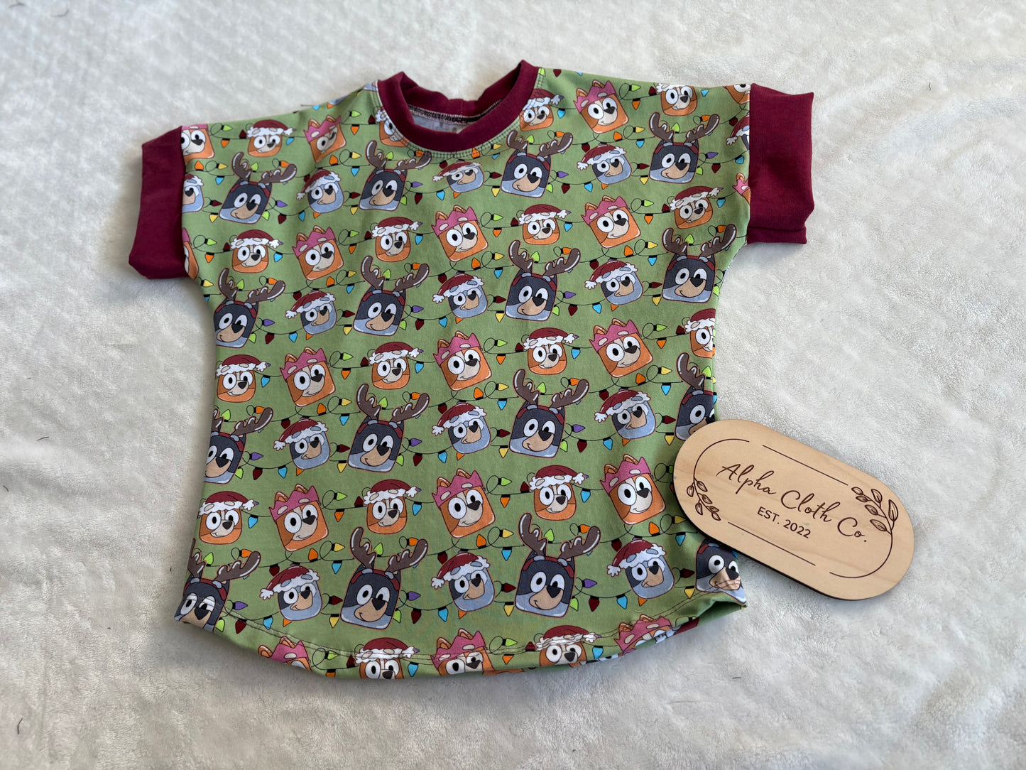 3-6 Y Christmas Bluey Dolman