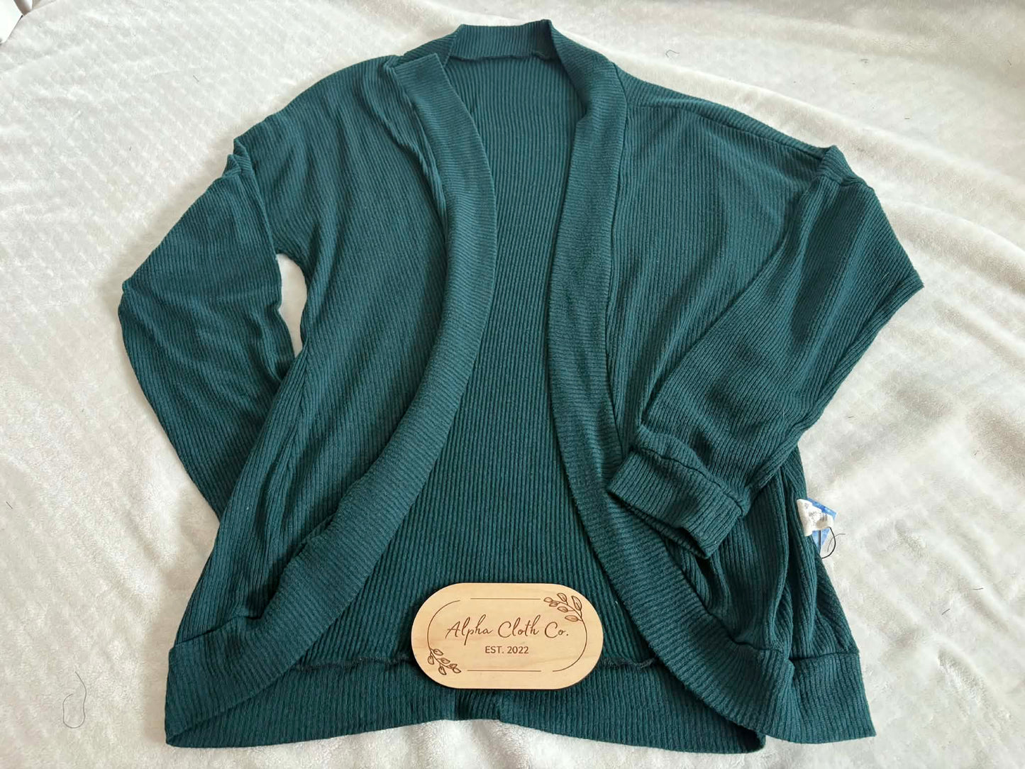 XL Emerald light Sweater Knit Cardigan