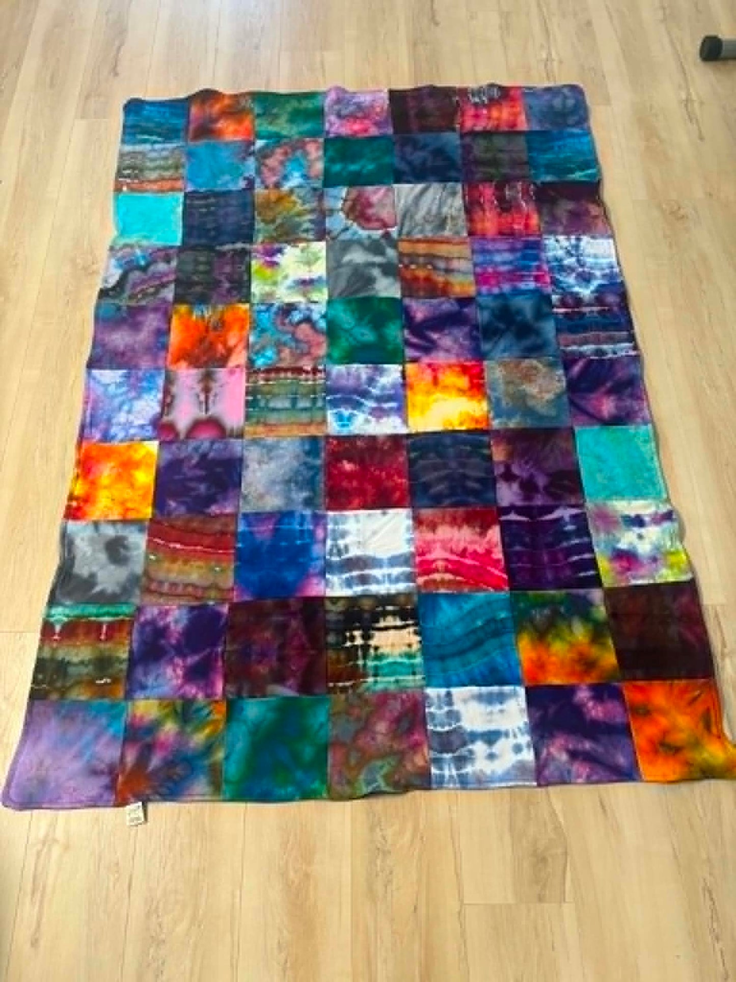 Scrappy Quilted Throw Blanket