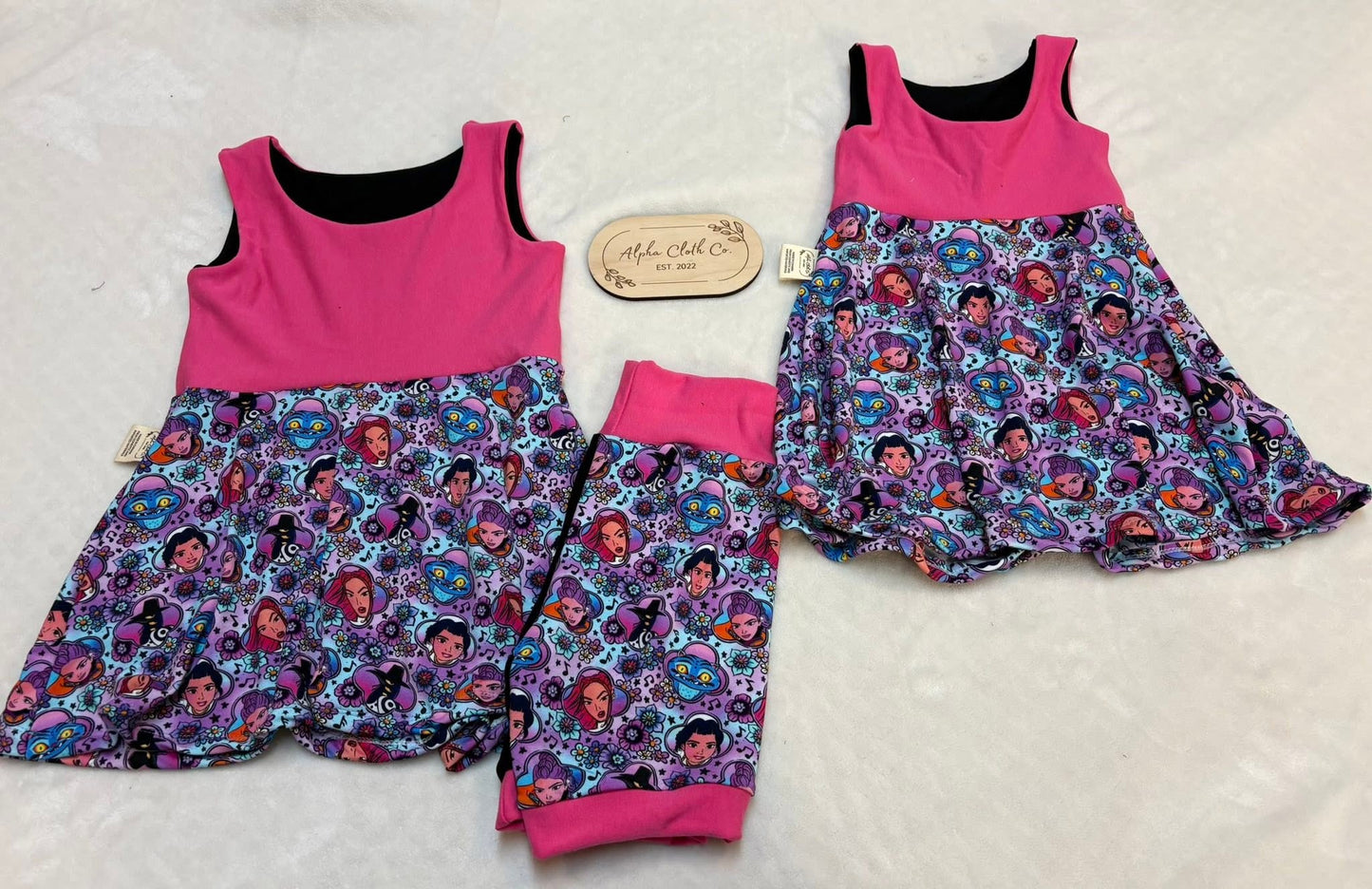 6-9 Floral Kpop Peplum/ Biker set