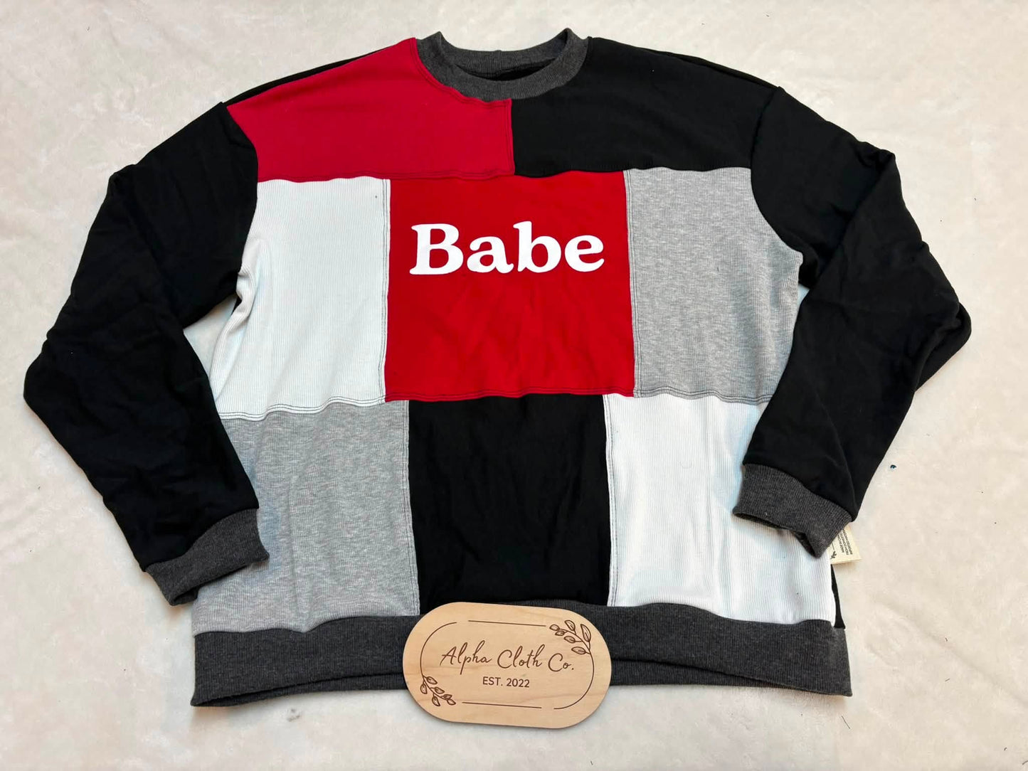 Small Babe Upcycled Patchwork Crew