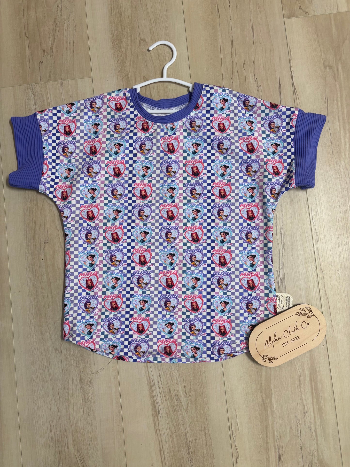 6-9Y Kpop Checkered Dolman