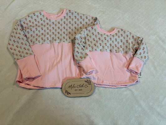 3-12m Pink Floral Dolman