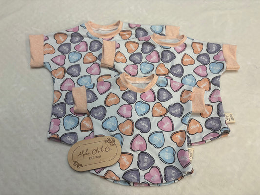 candy heart Dolman T-Shirt