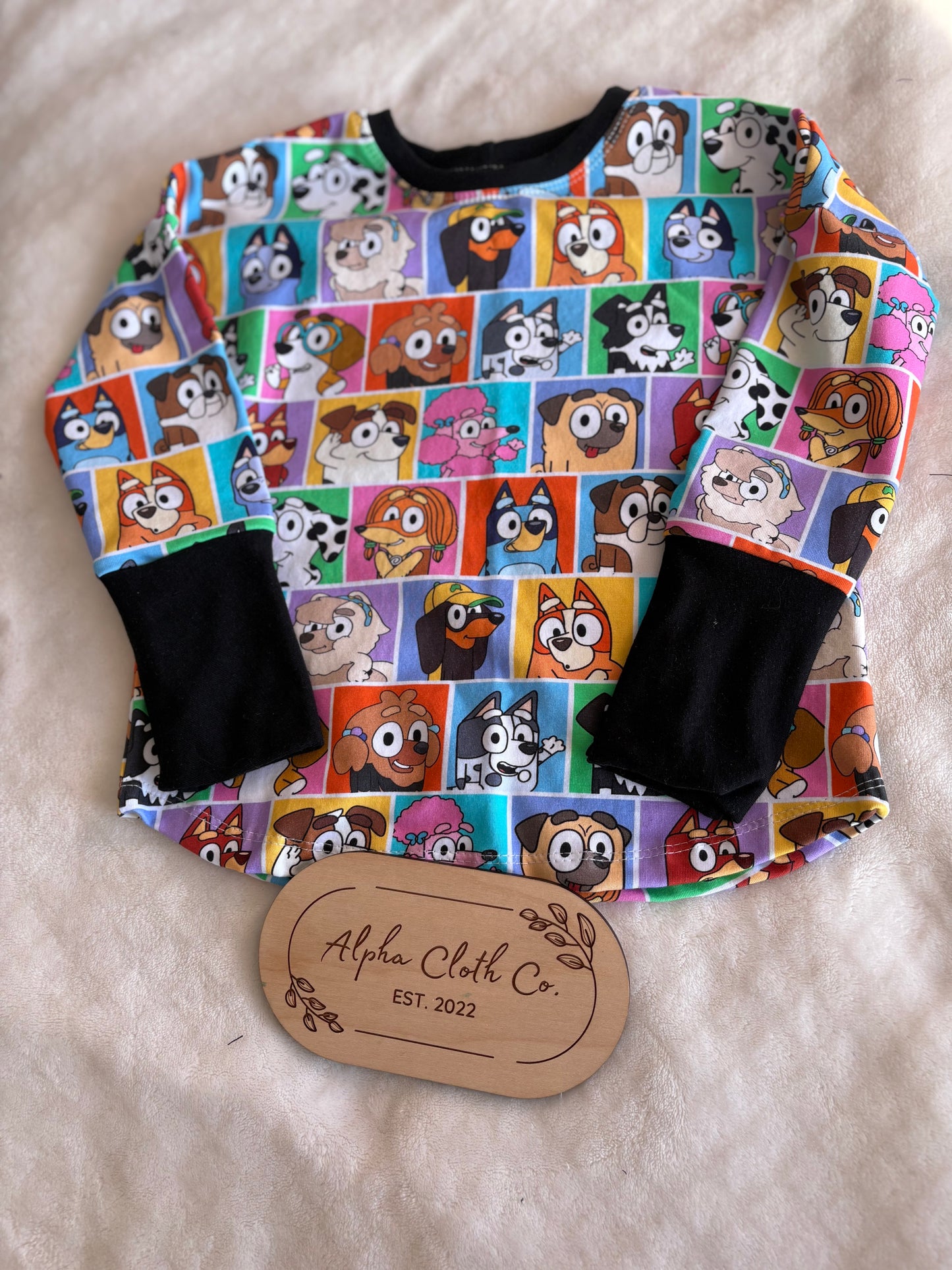 1-3Y Block Bluey Dolman