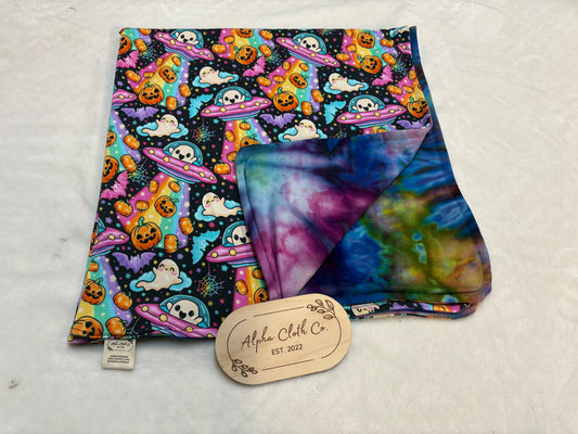 Galaxy Ghouls/ Rainbow Reverie Blanket - Stroller Size