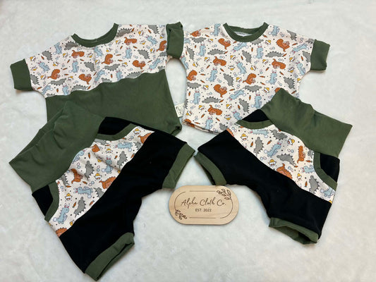Dino Egg Shorts Set