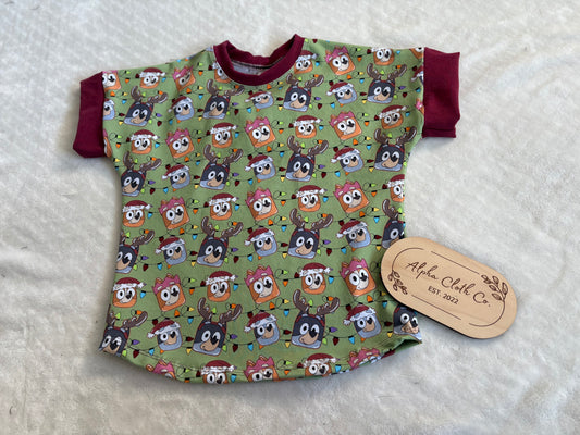 3-6 Y Christmas Bluey Dolman