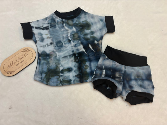 3-12M mono short set