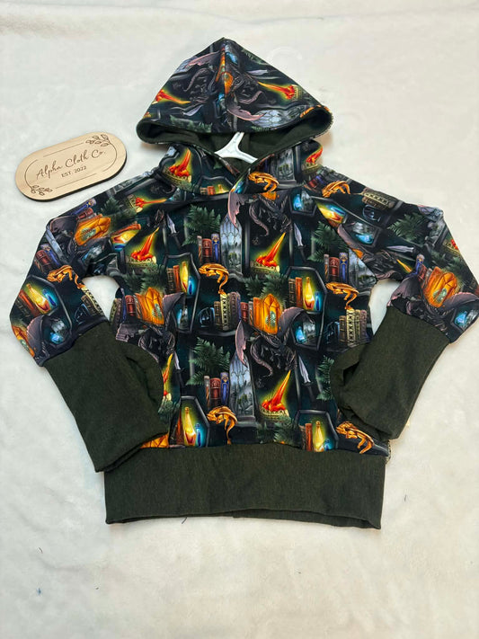 3-6 Green Dragon Bunnyhug Hooded