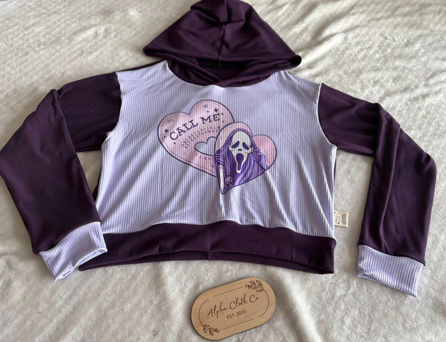 Large Call Me Crop Hoodie