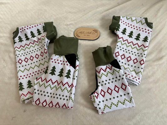 Xmas Plaid on White Set