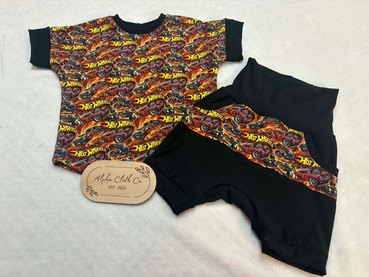 3-6Y Hot Wheels Shorts Set