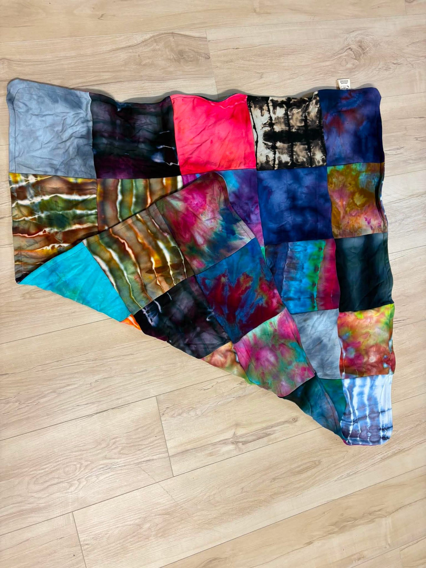 Mixed Colourway Scrappy Blanket - REVERSIBLE - Stroller size
