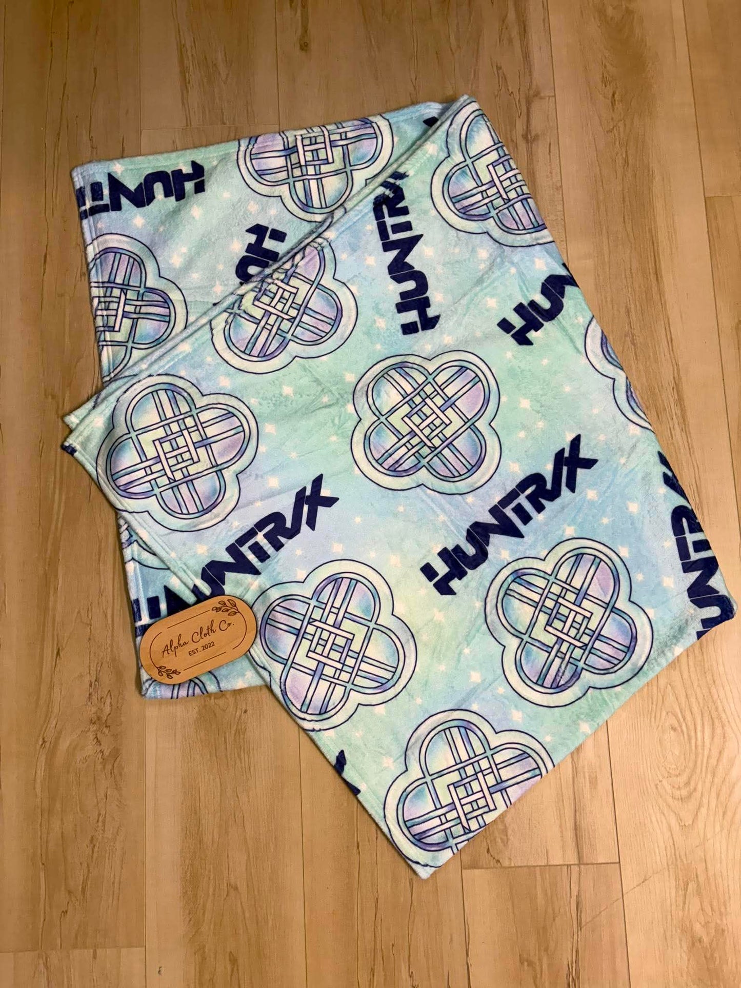 Huntrix Blue Minky Blanket