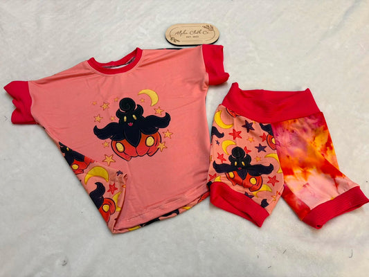 3-6Y Pumkaboo Panel Biker set