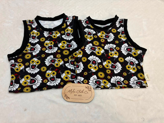 Large Art the Terrifier Crop Tank