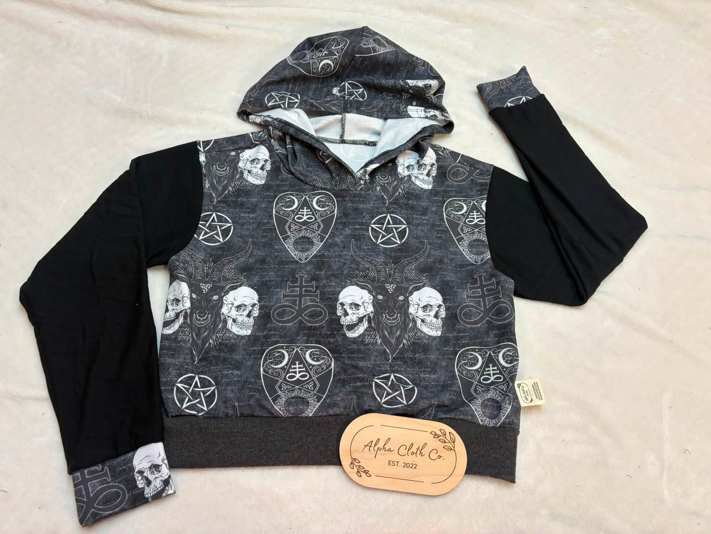 Small Baphomet Cropped Hoodie