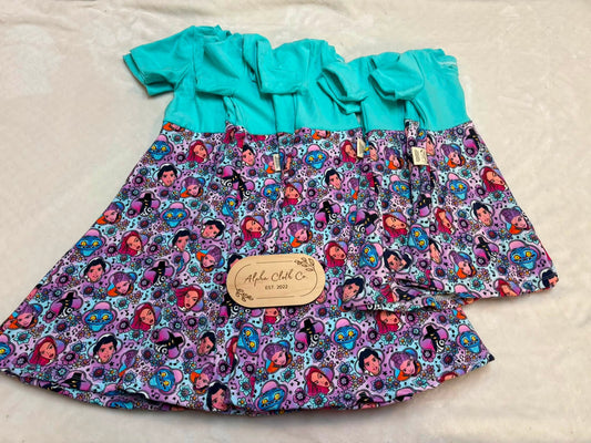 Floral Kpop Tshirt Dress ( Bali)