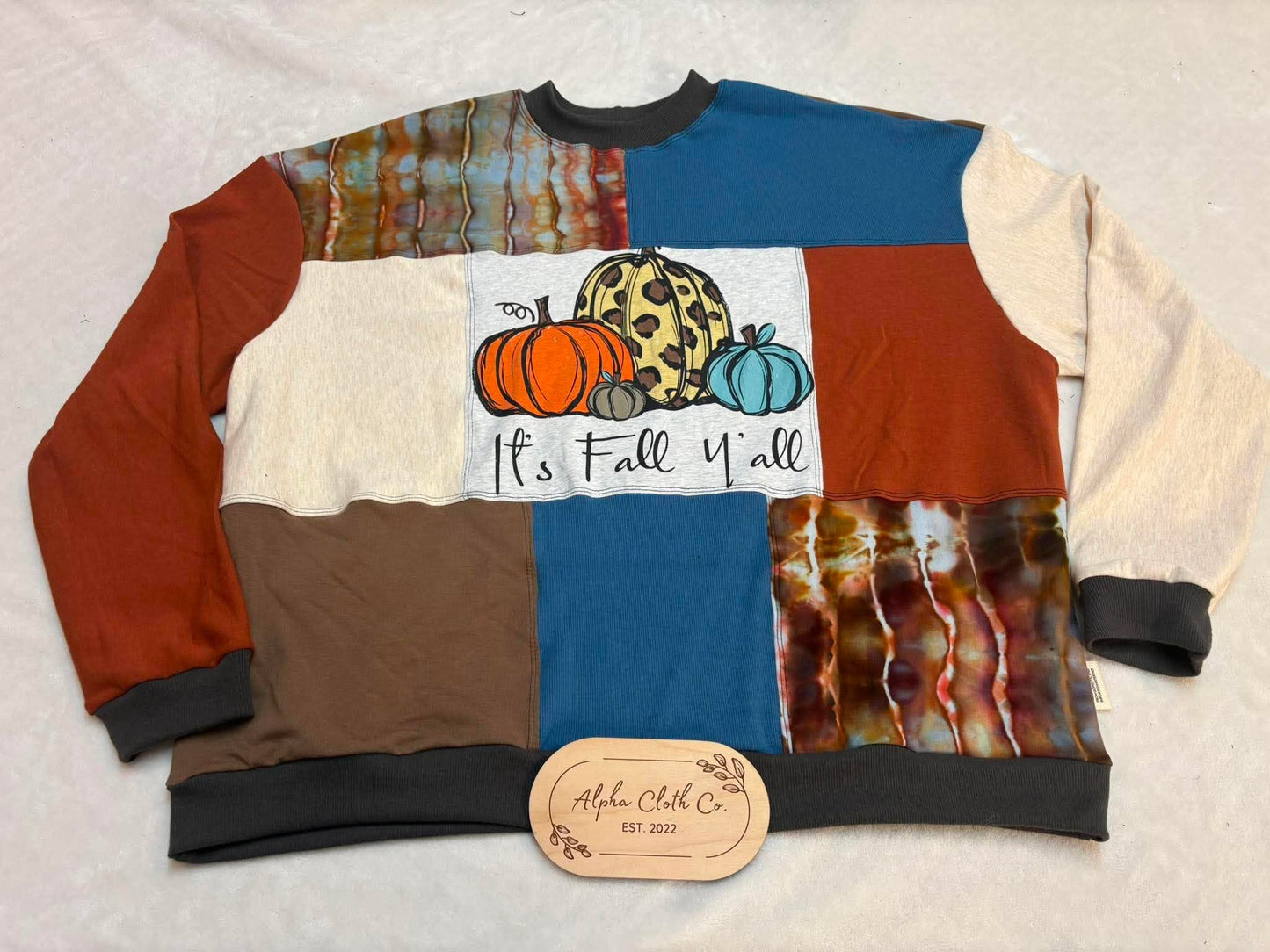 XL Fall Yall Patchwork Crew