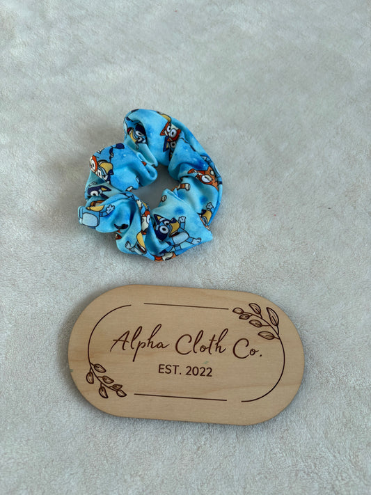 Blue Bluey Scrunchie