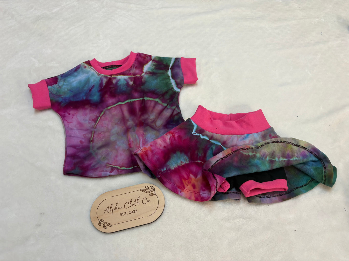 3-12M pomegranate skort set