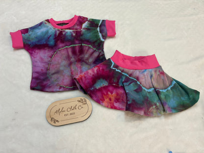 3-12M pomegranate skort set