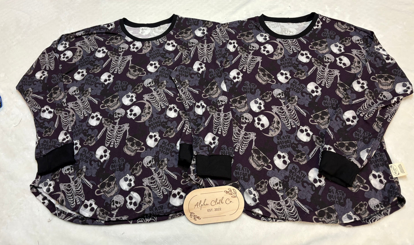 Death before Decaf Dolman (long sleeve)