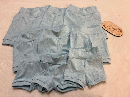 Heathered Cotton Spandex Shorts
