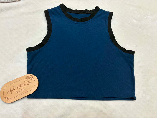 XL Navy Crop Tank